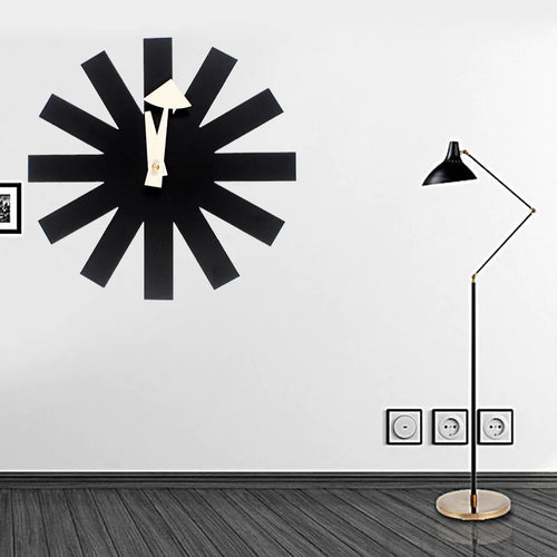 Classic Black Quartz Wall Clock - Nordic Home Decor